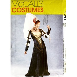 OOP McCall's Costume Pattern 4041. Misses Szs 6,8,10,12 Medieval Gown & Hat