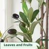 wowspeed Artificial Olive Tree 7FT, w/10.25inch White Tall Planter, Faux