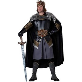 InCharacter Costumes Men's Medieval King, Grey/Black, X-Large