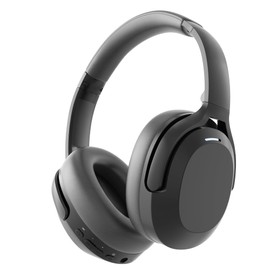 Rebocico Active Noise Cancelling Headphones, Bluetooth 5.3 Over-Ear with Microphone - Hi-Fi Sound, Fast Charging, 120H Playtime Foldable Wireless Headphones Bluetooth for Home, Office, Travel, Black