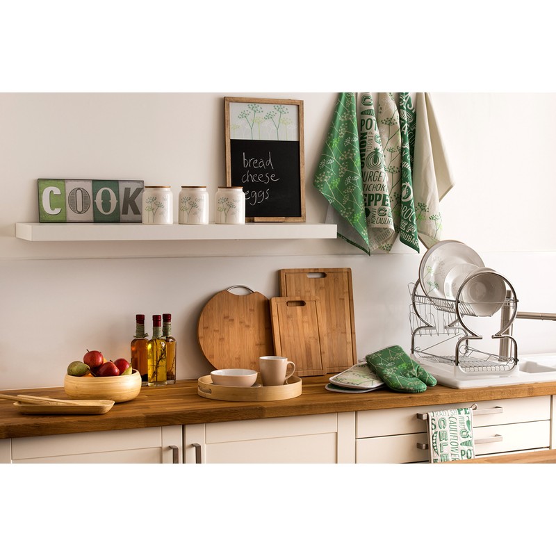 Premier Housewares Cow Parsley Single Oven Glove - Green