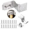 Dfuqanb Pack of 2 Stainless Steel 90 Degree Hasp Lock,