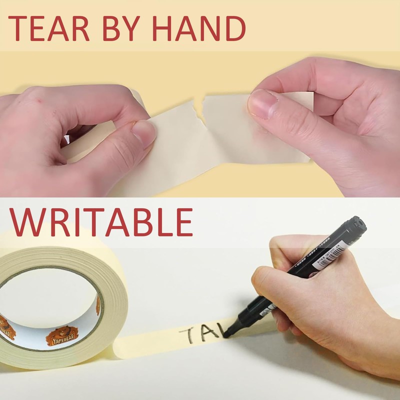 XUTONG Masking Tape Decorative Writable White Painters Tape,White Painters Tape