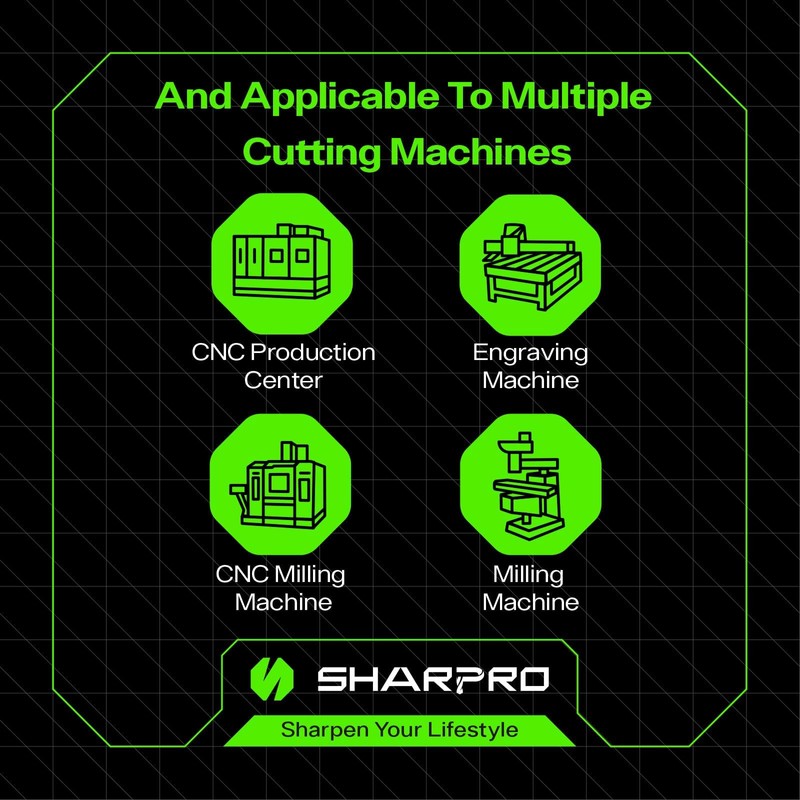 SHARPRO Spiral UpCut Router Bits 1 4 Shank, 1 8