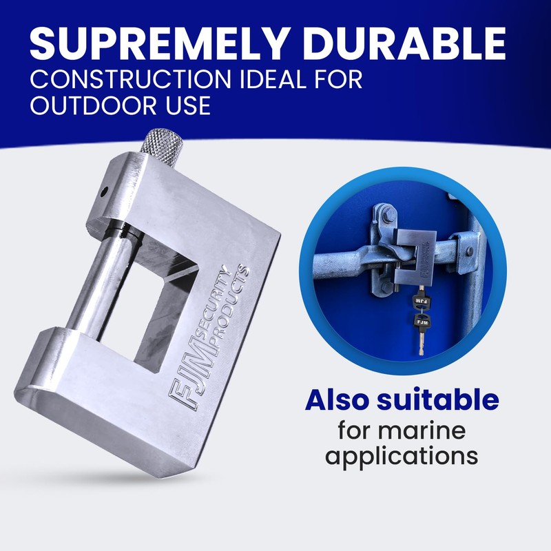 FJM SPSA80-KD D-Style High Security Padlock, Home Improvement Anti Theft