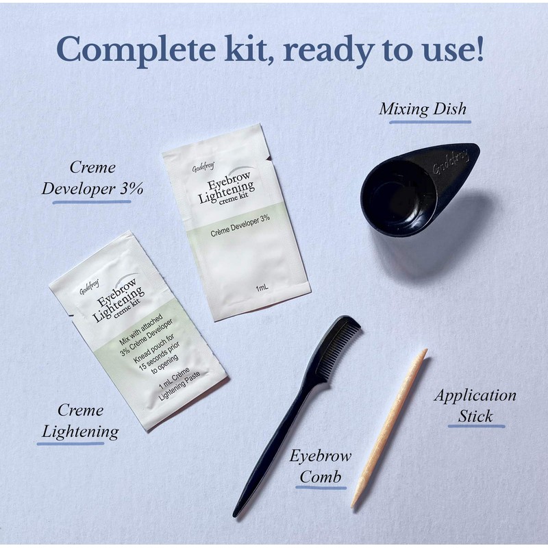 Godefroy Eyebrow Color Lightening Crème Single Use Application Kit