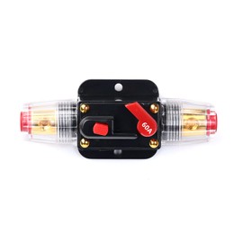 DC 12V-24V 30A/60A/100A Interruptor de reinicio manual adecuado para el audio del coche, barco marino, interruptor estéreo, inversor de repuesto (60 A)