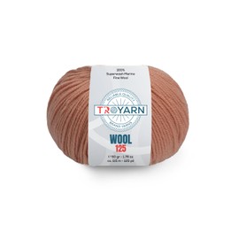 Troyarn Wool 125 (paquete de 2 madejas) 100% lana merino superwash peso ligero #3 hilo de punto suave y ganchillo para ganchillo y tejer (2 x 1.7 onzas) (2 x 125 yardas) (10910 - Terra)