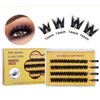 Pre Bond Lash Clusters, Self-Adhesive, Glue Free, No Irritation, 12-16mm