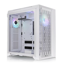Thermaltake CTE C700 TG ARGB Snow Mid Tower with Centralized Thermal Efficiency Design; 3x140mm White CT140 ARGB Fans Pre-Installed; Tempered Glass Front & Side Panel; CA-1X7-00F6WN-01; White