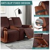 Ruaozz Waterproof Recliner Loveseat Cover with Console, Non-Slip Couch Cover