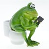 DOUBLETOP Creative Animals Frog Desktop Ornaments Bathroom Toilet Figure Fun
