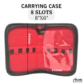 All-Purpose Faux Leather Pouch Zipper Case Versatile Molle with Protective Flap and Elastic Straps to Store Organize Sort Wide Variety of Tools, Holds 8 Instruments, 8"x6"