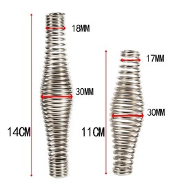 Stainless Steel Handle Spring Grill BBQ Pit Grips for Wood Furnace Coal Stove Pellet Boilers Pad Smoker Kitchen Outdoor(5.5 Inch)