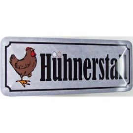 Generic Metal Sign 27 x 10 cm Chicken Coop Chicken Egg Chicken Metal Gift Decoration Sign
