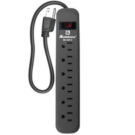 Koblenz Regleta Multicontacto con Supresión de Picos, Conector Multiple con 6 Contactos Regulados, Extensión de 45 cm, 440 Joules de Protección, para Oficina, Hogar, Dormitorio SS-440 C
