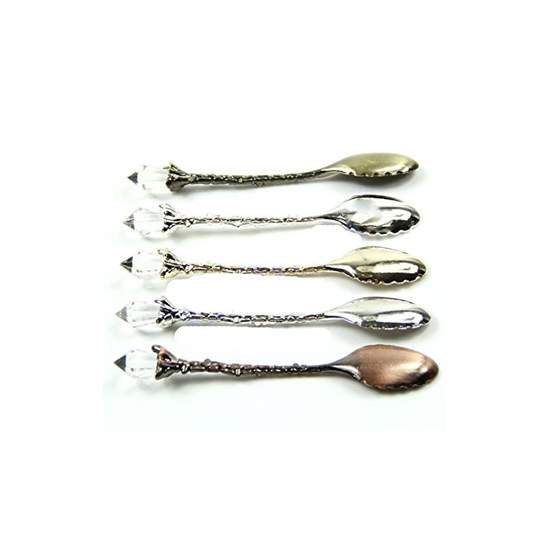 Yalulu 5 Pcs/Set Alloy Vintage Royal Style Crystal Flower Design