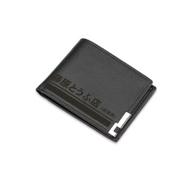 A1 Graphics Ltd Trueno AE86 Wallet Vegan Leather Black Brown Grey Leather Japanese Drift Wallet Gift for Car Culture Fans (Black)