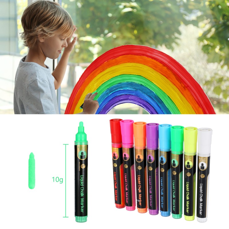 welsberg Liquid Chalk Pens 5 mm Tip Pack of 8