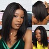 【UPGRADED】Nadula Yaki/Silk Straight Bob Lace Wig With Drawstring 180% Density