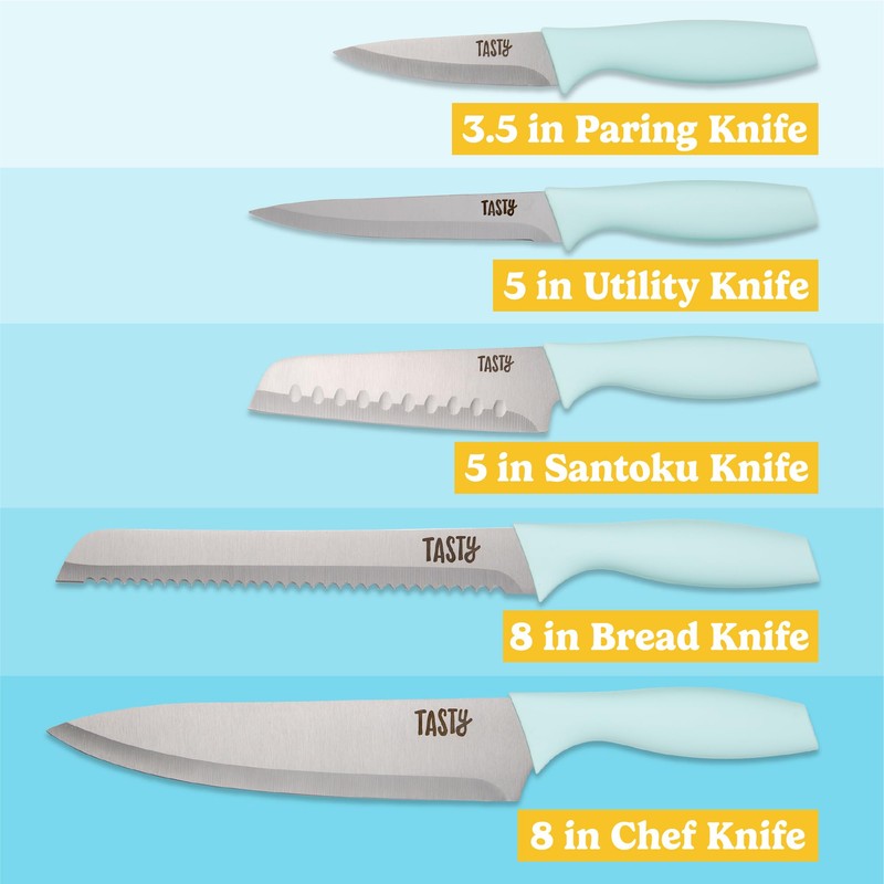 Tasty In-Drawer Kitchen Knife Set, Space-Saving Cutlery and Kitchen Organizer,