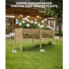 Hipicute 2 Tiers Wooden Raised Planter Box,72x23x30-Inch,Mobile Elevated Wood Planter,