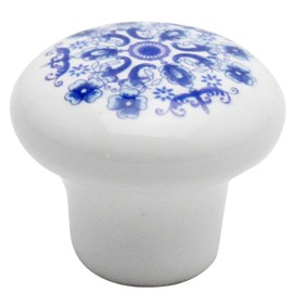 WAKI TW-150 Ceramic Knob, White Flower, 1.0 inches (25 mm)