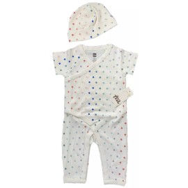 Tea Collection NWT Tea Collection Baby Boy Girl 3-6 Months Colorful Star Wrap Romper and Hat