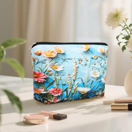 Cosmetic Bag Beauty Makeup Bags Floral Small Portable Pouch Purse Case Toiletry Bag Toiletries Case Multifunctional for Women