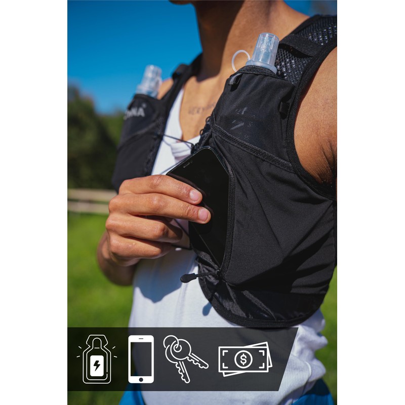 Chaleco Trail Running (Black, M-L)