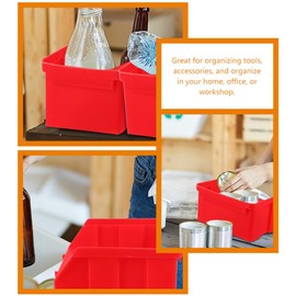 Operitacx Compartment Storage Boxes Stacking Storage Bins for Tools Parts Organizer Shed Organization Warehouse Organizer