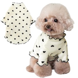 Jimjis Dog Clothing, Spring and Summer, Dog Clothing, Cat Clothing, Long Sleeve, Heart Long Sleeve, Pet Clothing, Small Dogs, Medium Dogs, Cat Clothes, Clothes for Loss of Dogs, For Walks, Spring,