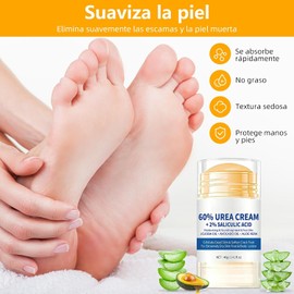 2pcs Crema con Urea 60 para Pies, Hidratante Pies Resecos y Agrietados