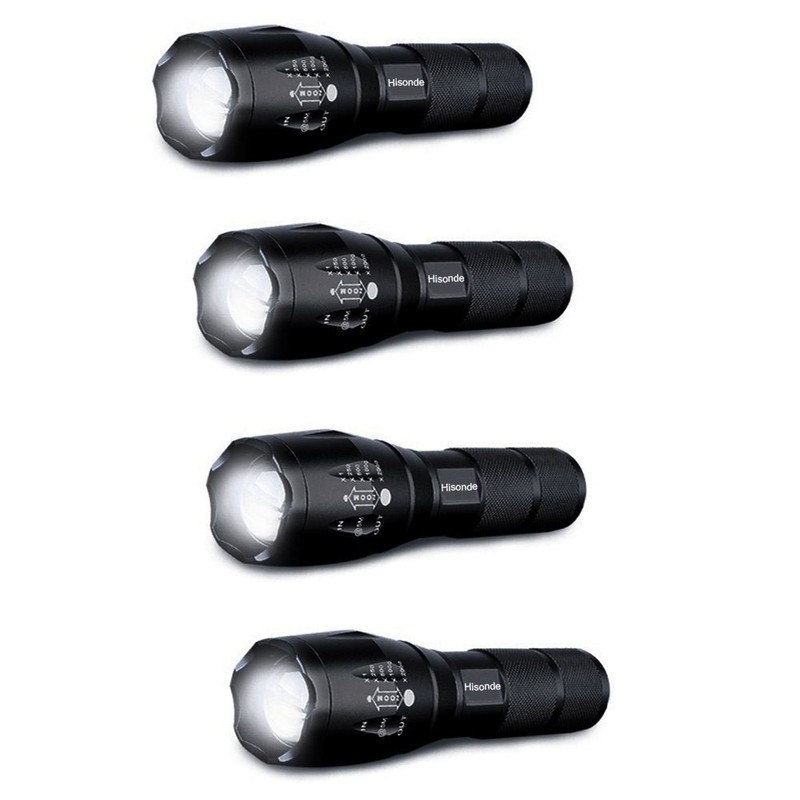 4 Pcs Military Grade 5 Mode XML T6 S3000 Lumens