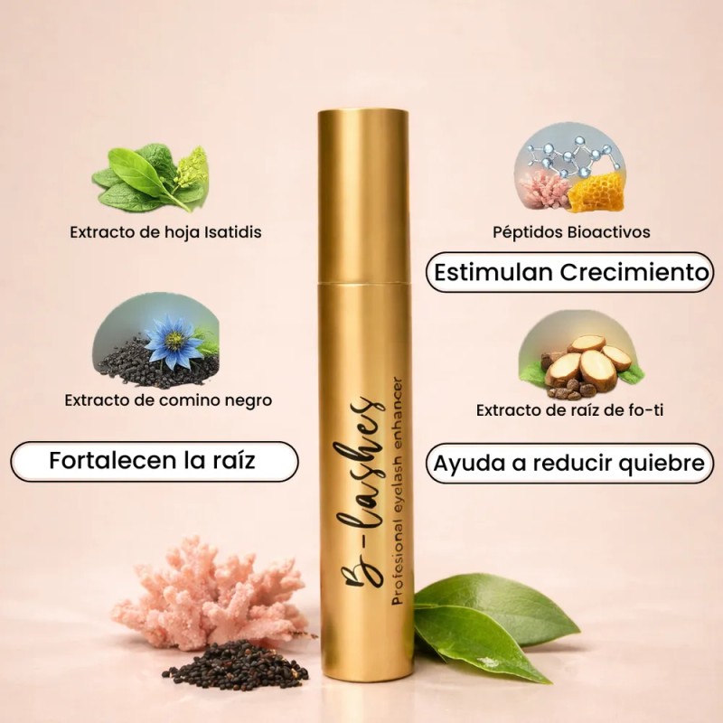 B-lashes Suero Crecimiento Pestañas Largas Origen Natural
