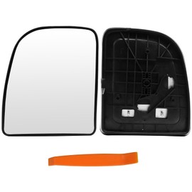 OWITAT Left Driver Side Power Heated Mirror Glass Compatible with Ford F250 F350 F450 1999-2007, E150 2002-2004, E350 2002-2019, E450 2002-2017, Excursion 2000-2005 Replaces for 4C3Z17K707-AC