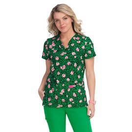 koi Betsey Johnson B120PR Women's Bell Top Leopard Flora L