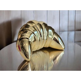 Decor New Large Ceramic Gold Food Retro MCM Croissant Roll Bakery Figure Room Decor