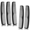 5-Pack Black Hair Combs with Dual Tooth Density,Styling Combs for