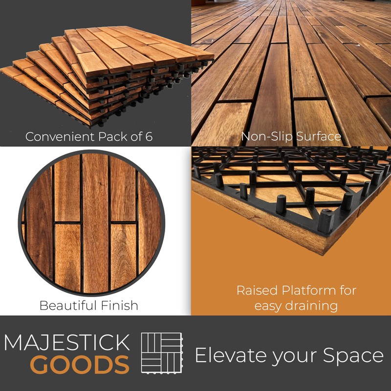 Interlocking Deck Tiles 24 x 12 Long Boards Snap Together
