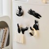 Pack of 4 Small Black Cat Fridge Magnets, Creative Fridge