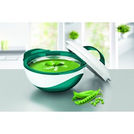 GOURMETmaxx Thermo-Bowl, Green/White, 400 ml