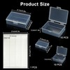 20Pcs Clear Plastic Organization and Storage, IEMIEBSHA Small Storage Containers
