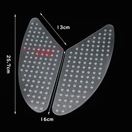 Samcos Motorcycle Tank Pad Black/Transparent Left and Right Set Knee Grip Pads Knee Grip Pads Tank Protector Pads Tank Traction Pads Scratch Resistant Fit Honda Triumph Kawasaki Yamaha Motorcycle Motorcycle Motorcycle (Clear)