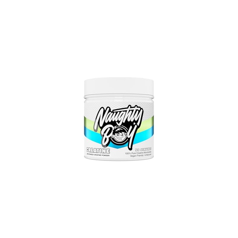 Naughty Boy Micronised Creatine Powder, Creatine Monohydrate Powder (Unflavoured) 50
