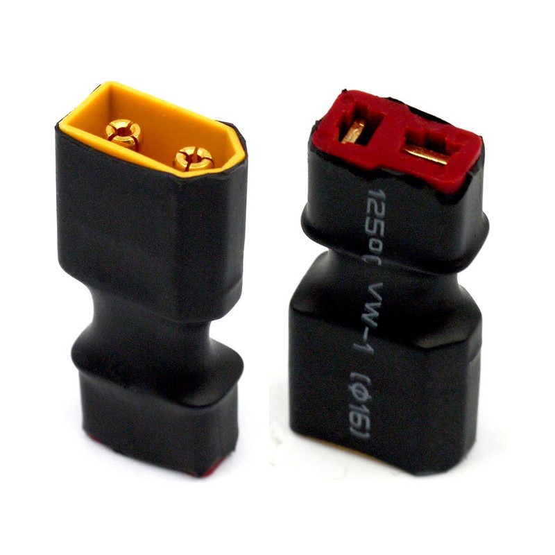 Male XT60 to Female Deans T-Plug Connector Adapter No Wires