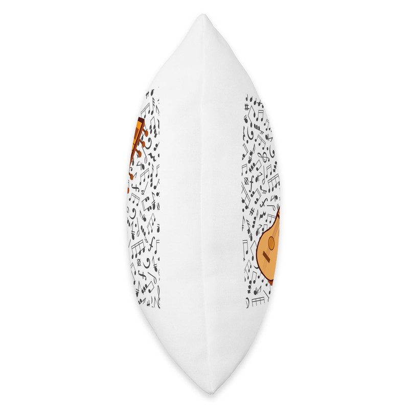 Indian Sitar Musical Instrument Throw Pillow