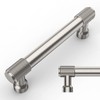 Amerdeco 10 Pack Brushed Satin Nickel Knurled Cabinet Pulls 3