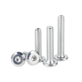 Hexagon Socket Screws with Flange, Stainless Steel, Pack of 50, M6 Furniture Screws, Furniture Connector, Hexagon Socket Flat Head Screws (M6 x 35 mm)