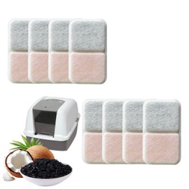 8 Pack Filter Replacement Compatible with Catit Airsift Jumbo/Regular/Smartsift Box, Dual Action Filter to Keep Catit Litter Box Fresh Smell，Cat Litter Box Filters Pads Replacement